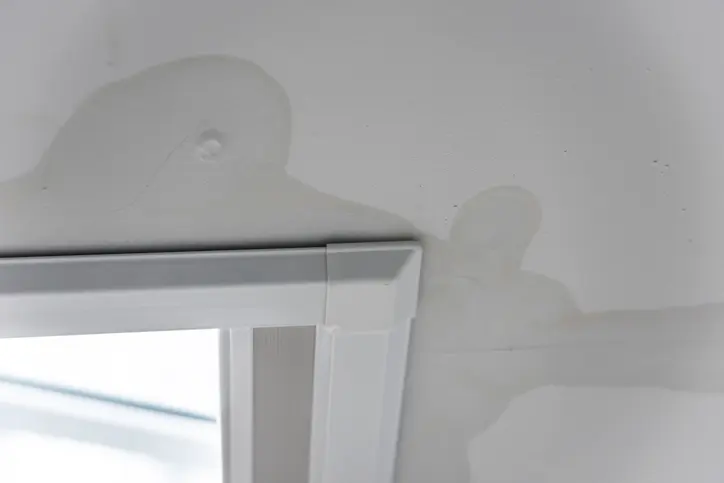 Water damage sustained from a leaking skylight.